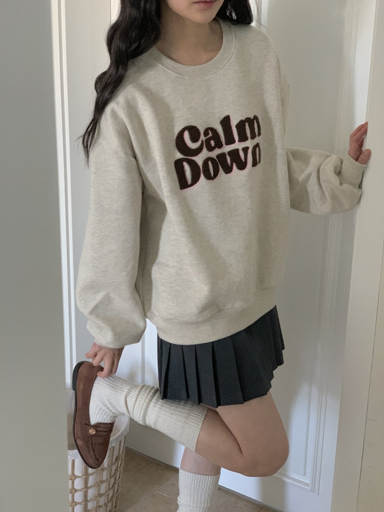 Calm Down Fleece-Lined Sweatshirt