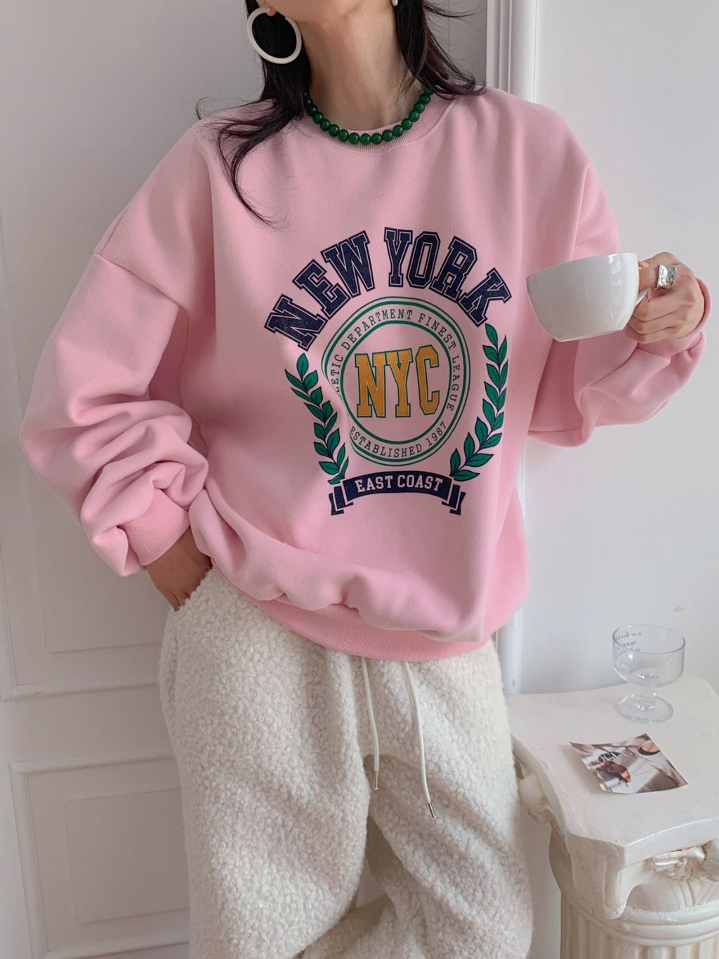 New York Graphic Oversized Sweatshirt – Made in Korea
