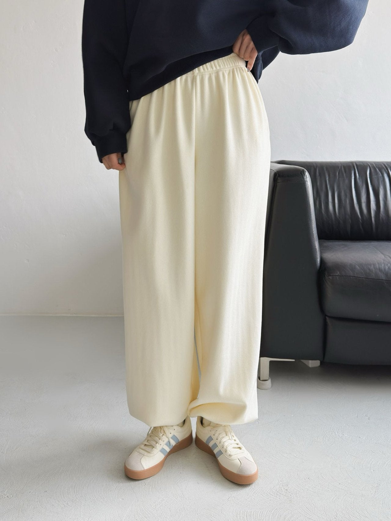 Velvet Minky Fleece-Lined Jogger Pants Big Size Overfit