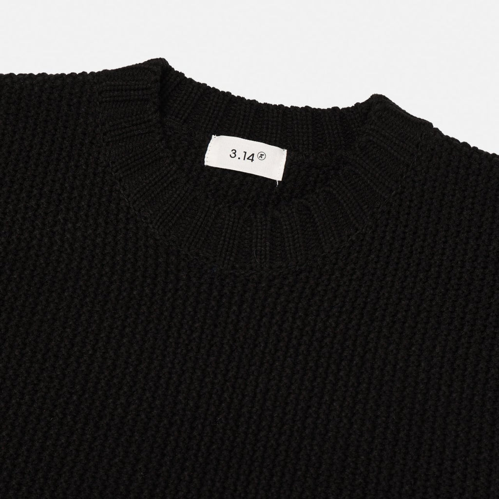 Embossed Good Day Graphic Heavy Knit Sweater Made in Korea
