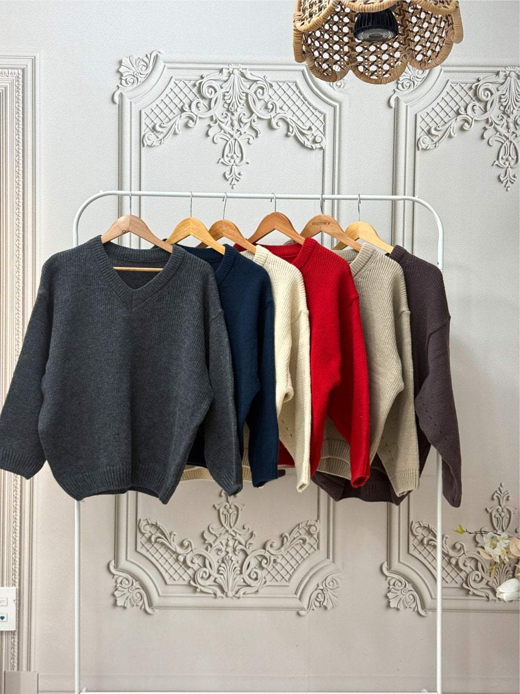 Soft Balance V-Neck Relaxed Knit Sweater Made in Korea