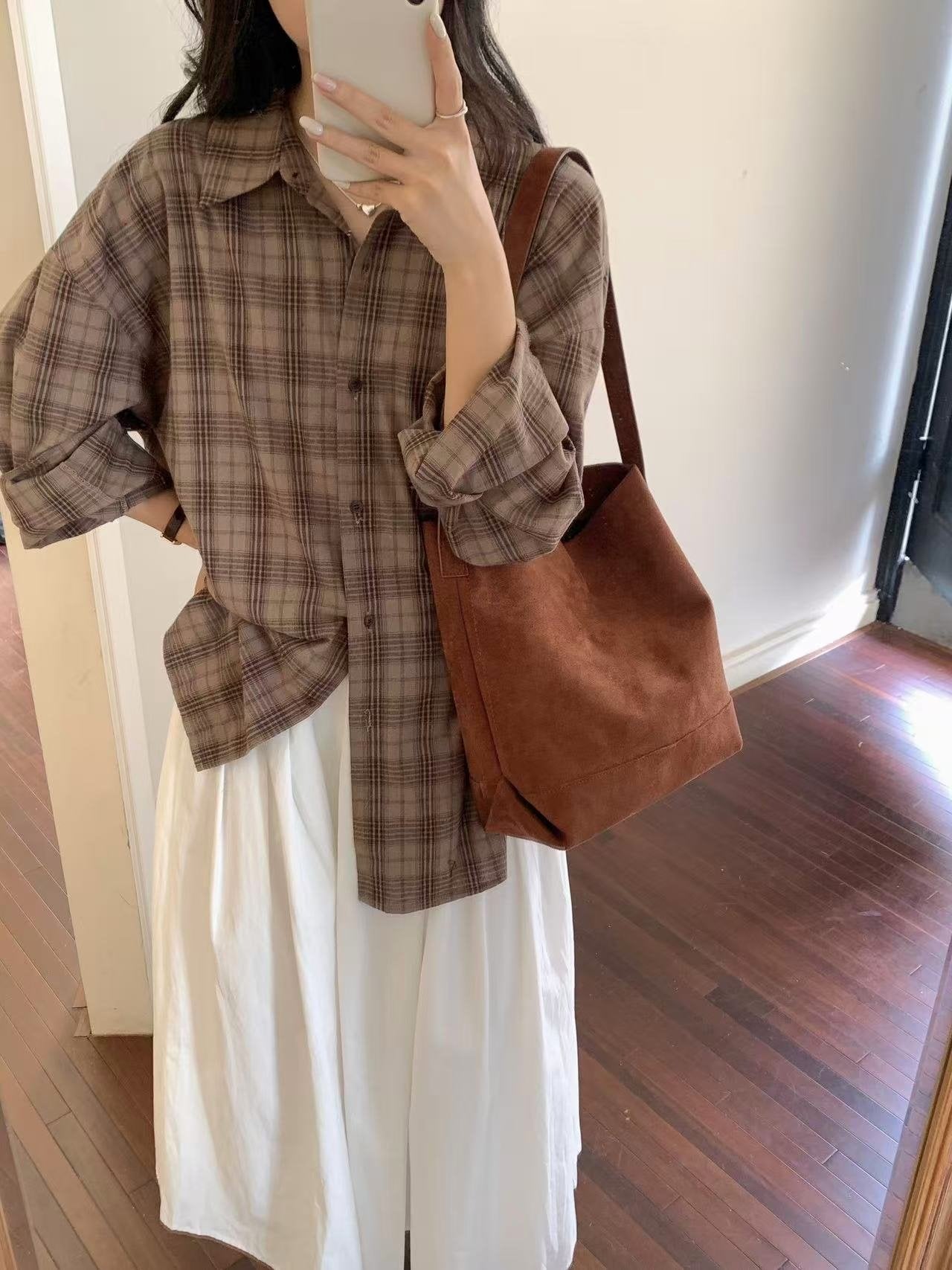 Mika Suede Daily Shoulder Bag