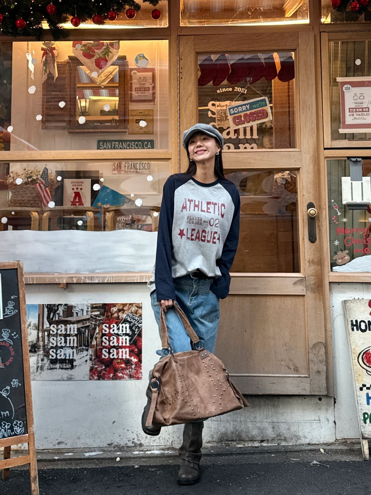 Vintage Athletic Raglan Long Sleeve Tee
