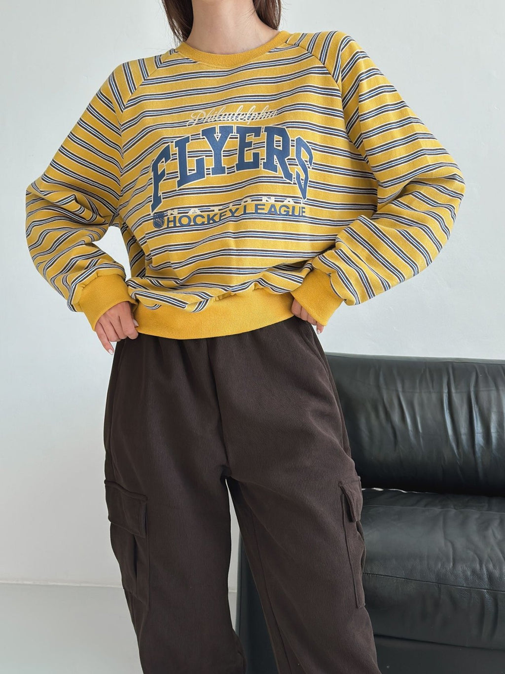 Philly Flyers Striped Cotton Sweatshirt
