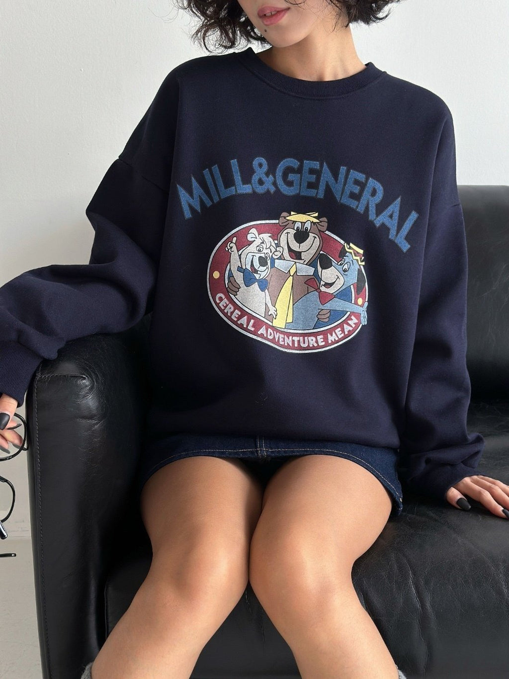 Mill & General Retro Cartoon Sweatshirt – Oversized Fit