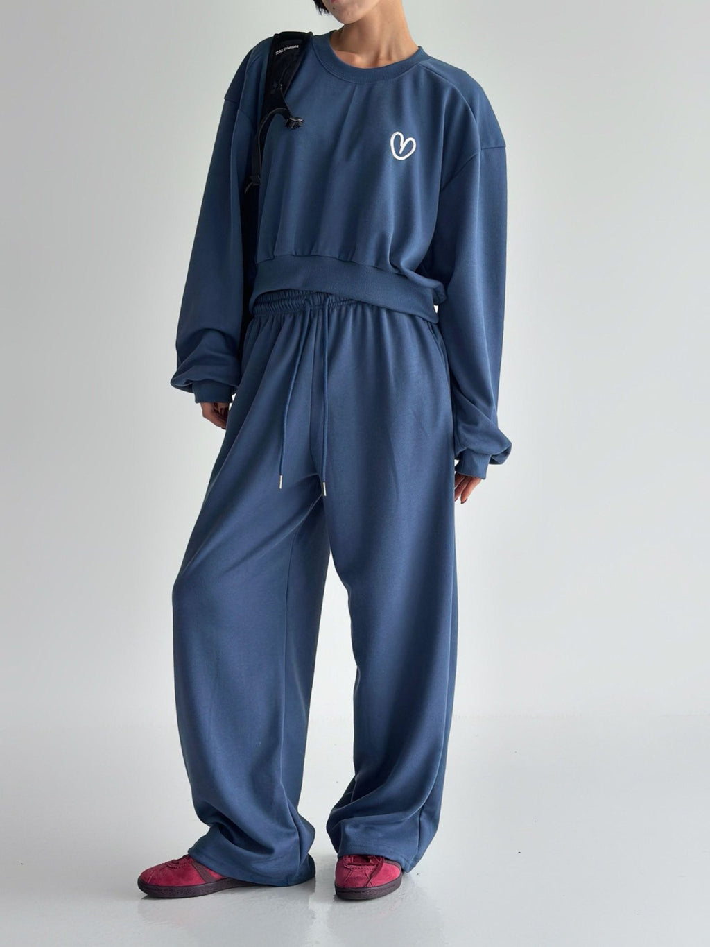 Ultra Soft Relax Fit Daily Training Set Loose Crop length