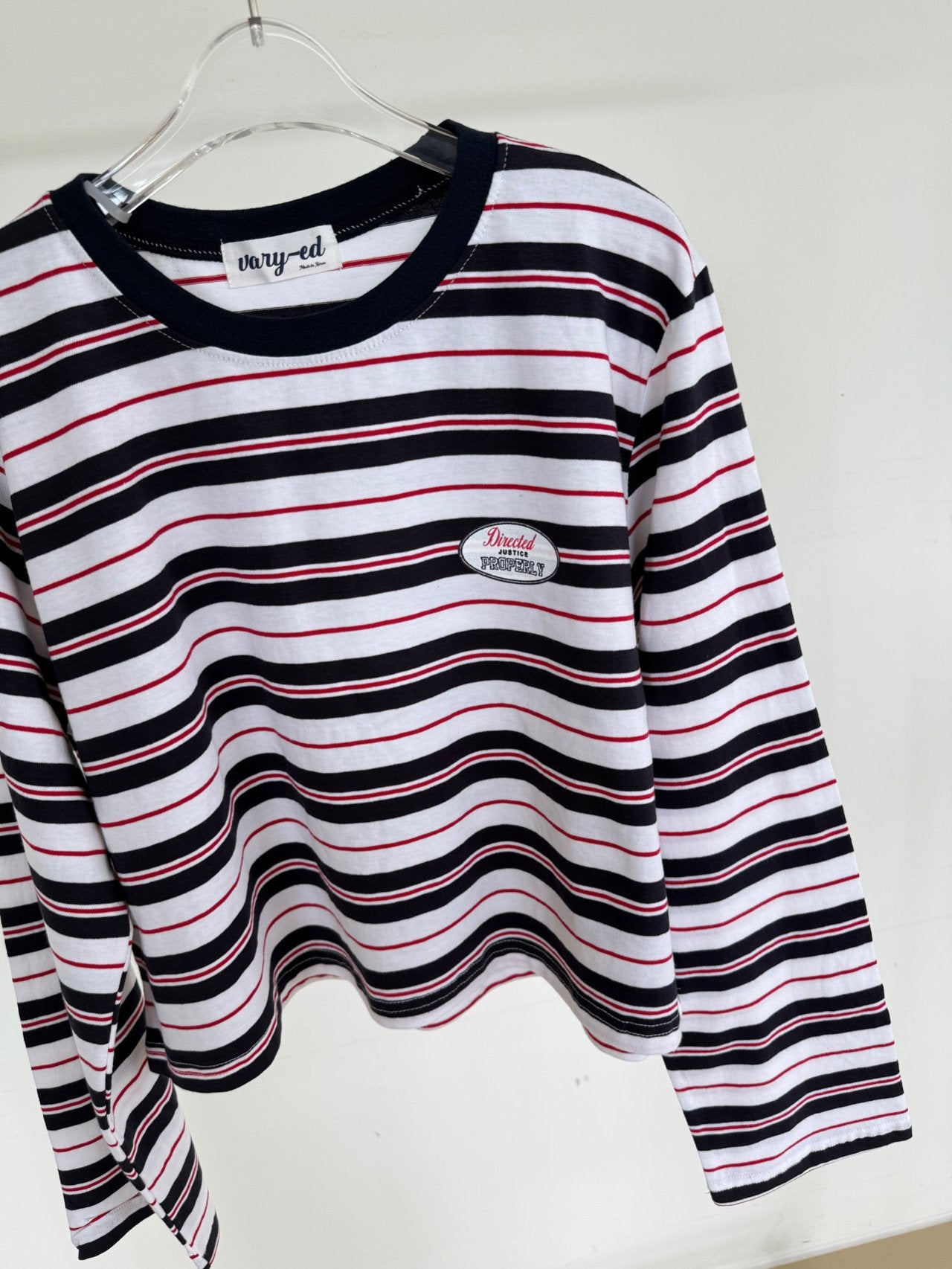 Directed Stripe Long Sleeve Tee Made in Korea - Luckyplanetusa