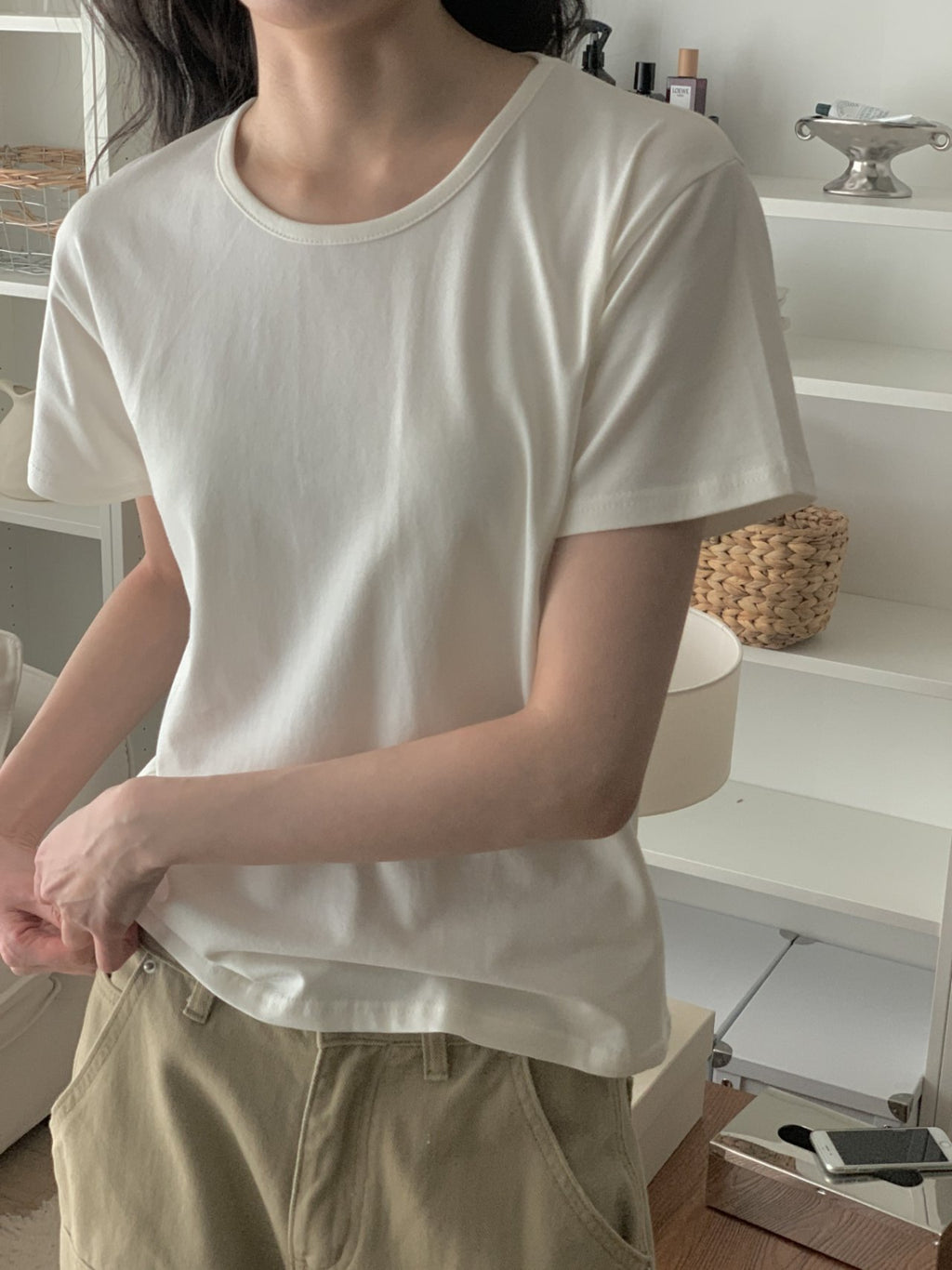 Soft Modal Basic Slim T-Shirt Made in Korea - Luckyplanetusa