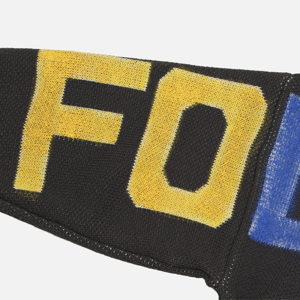 Following Hand-Brushed lettering Jacquard Knit Sweater Made in Korea