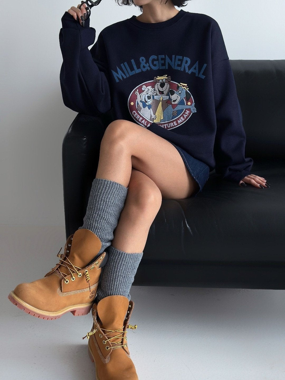 Mill & General Retro Cartoon Sweatshirt – Oversized Fit