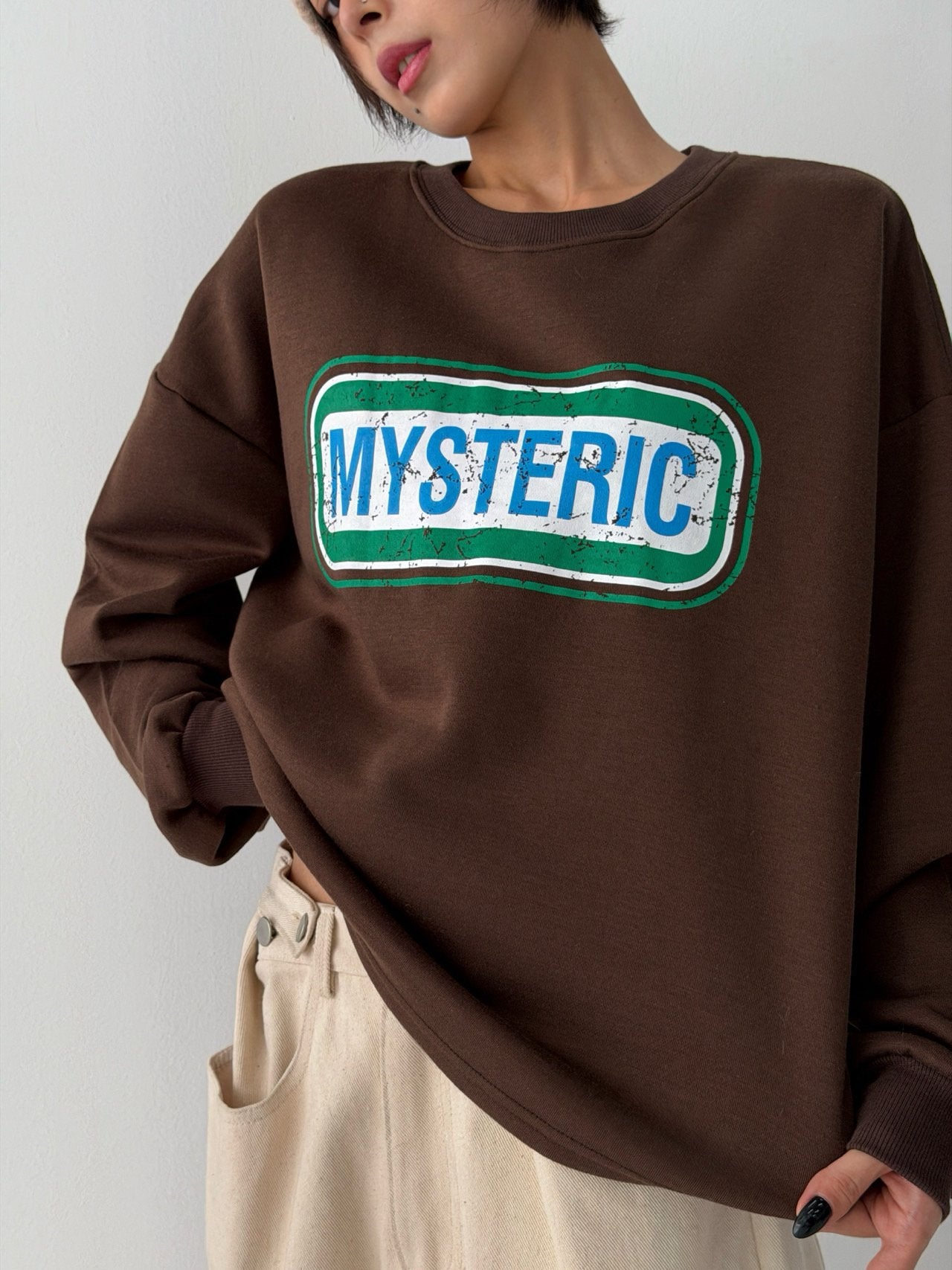MYSTERIC Big-Size Overfit Sweatshirt
