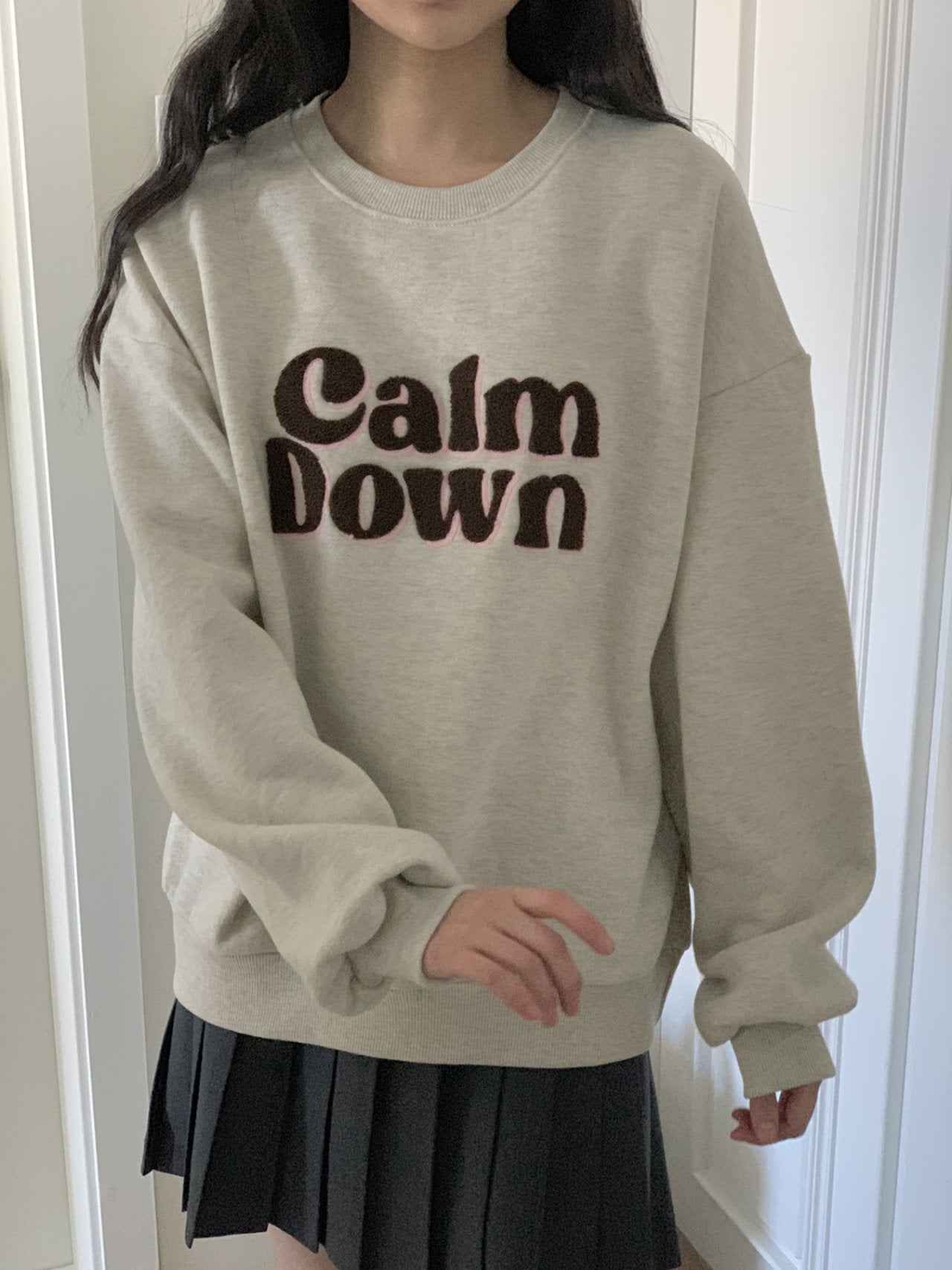 Calm Down Fleece-Lined Sweatshirt
