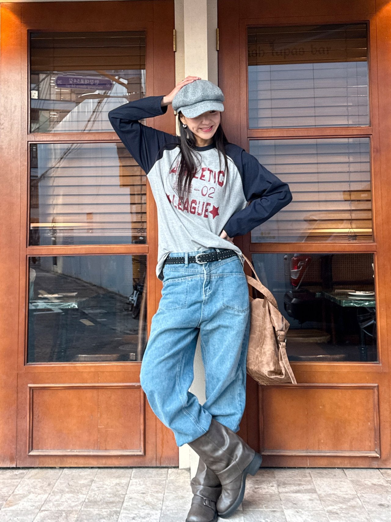 Vintage Athletic Raglan Long Sleeve Tee