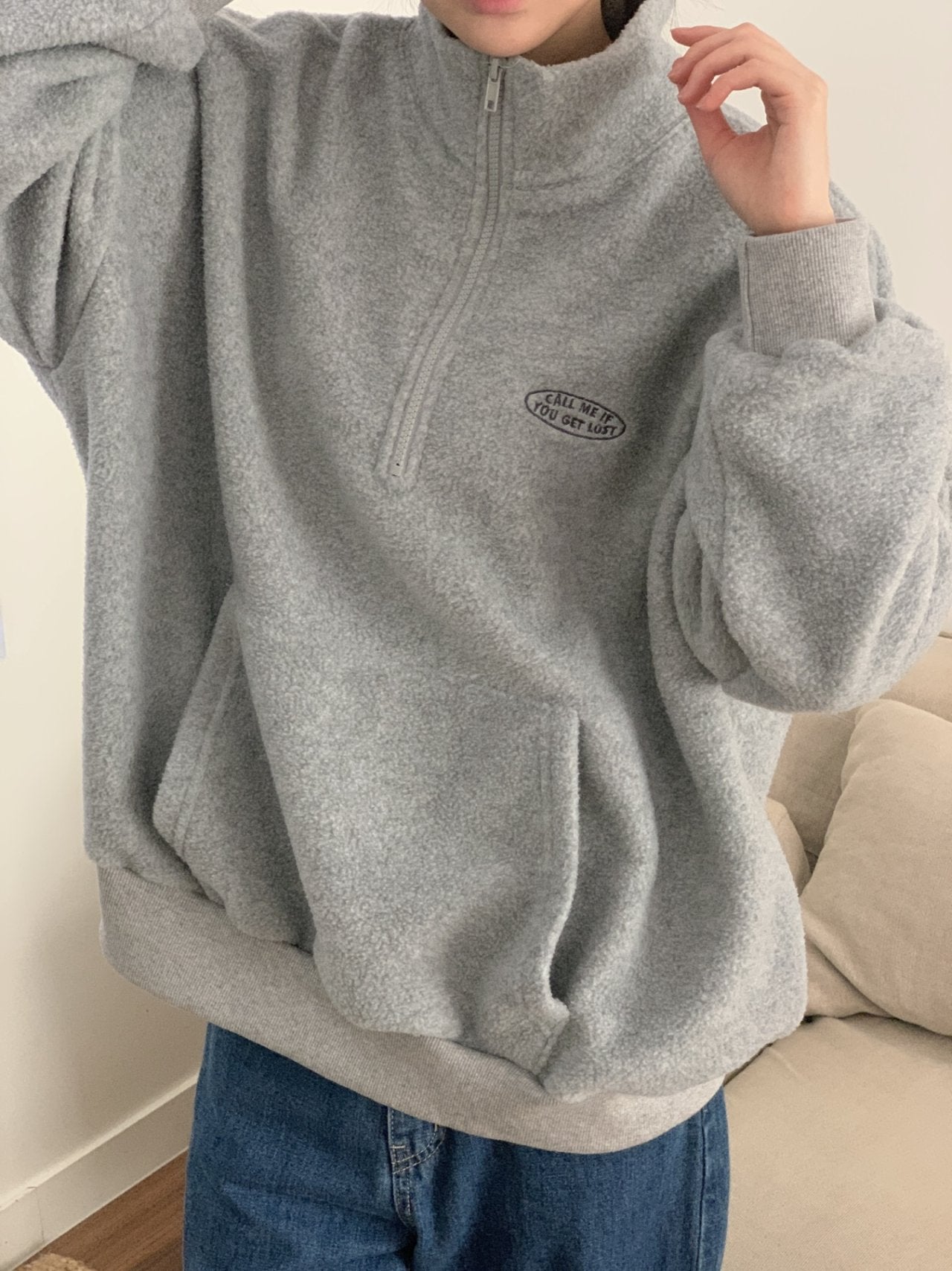 Call Me Half-Zip Fleece Pullover