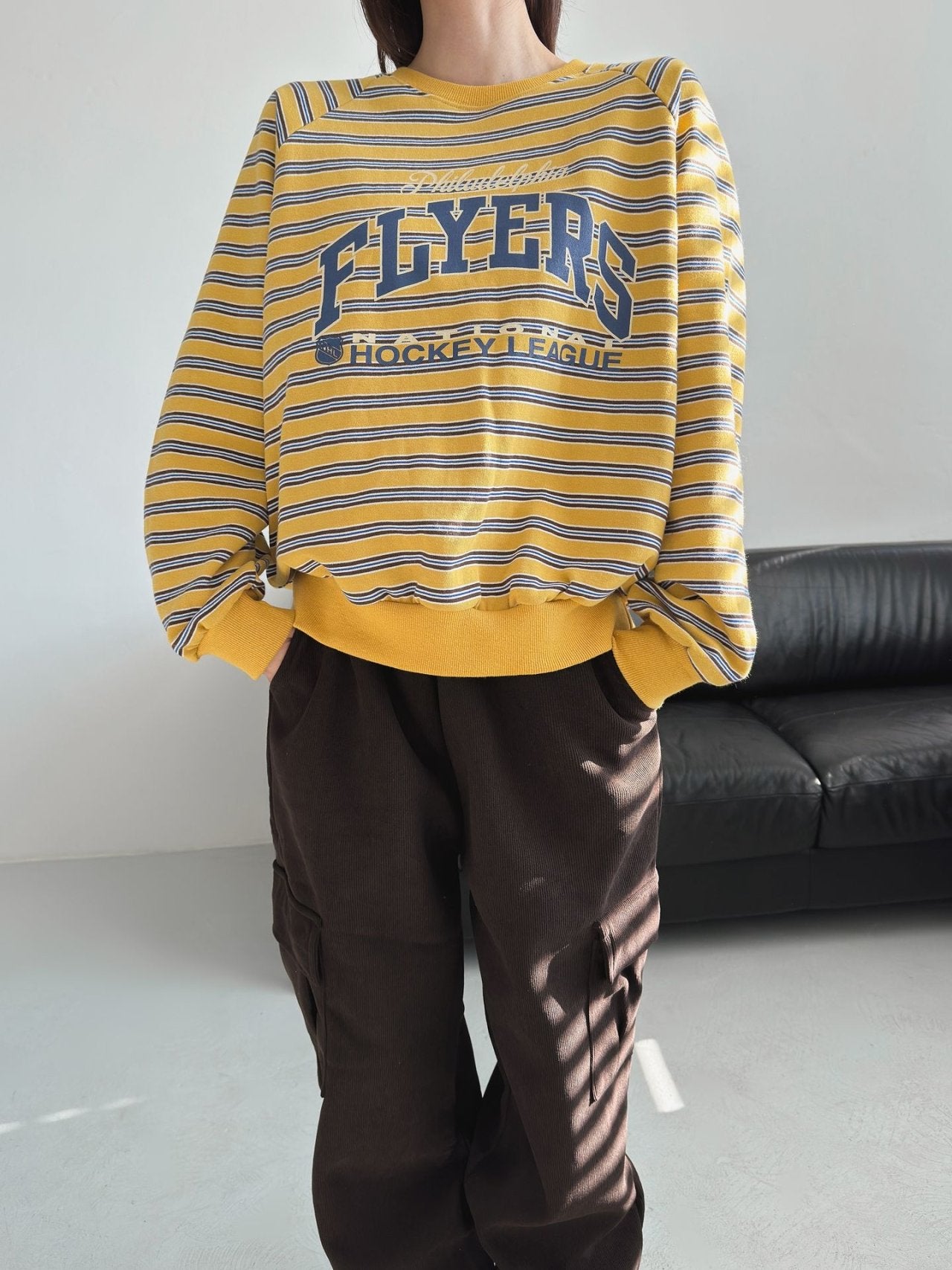 Philly Flyers Striped Cotton Sweatshirt