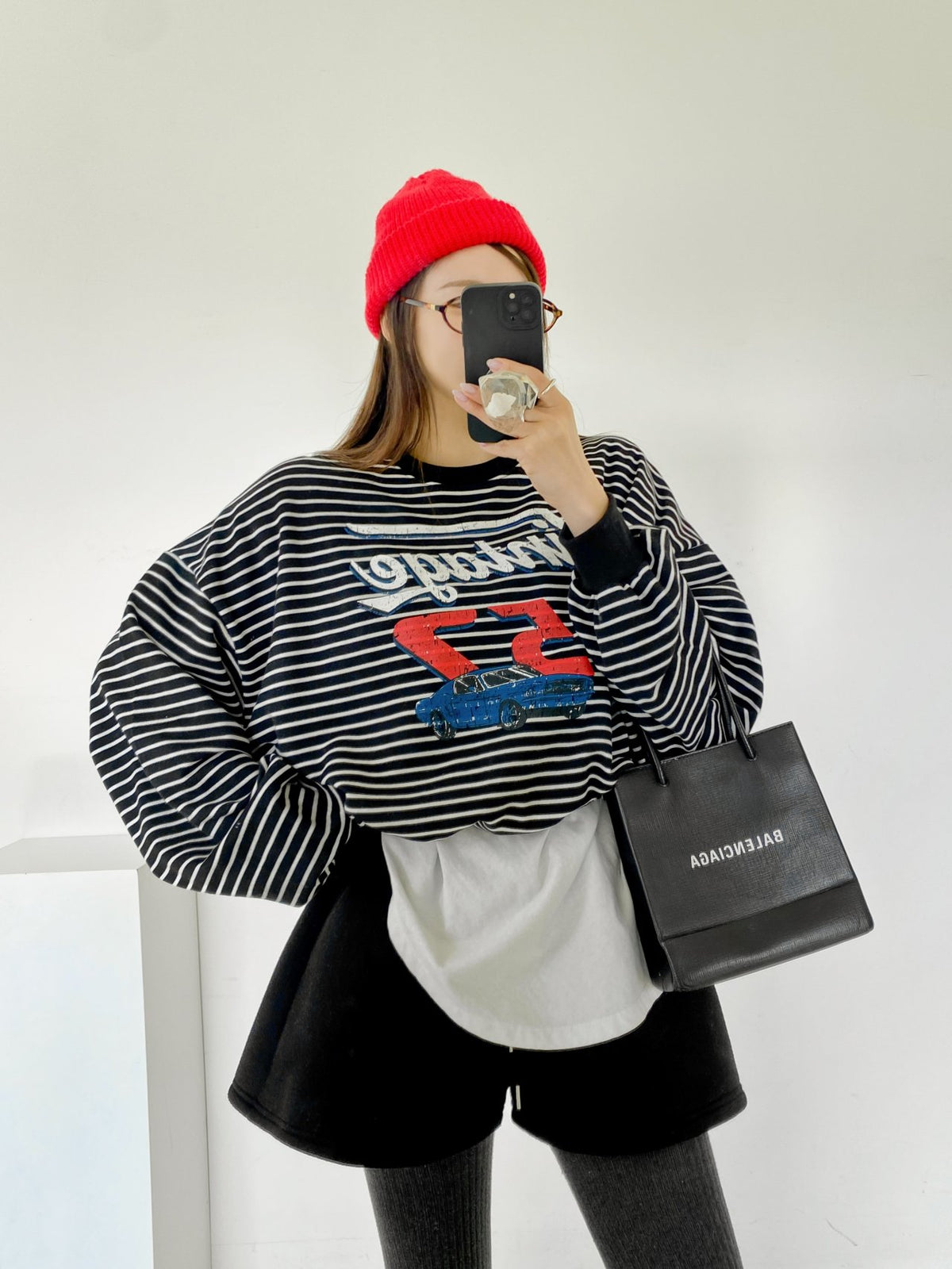 Vintage 52 Striped Drawstring Sweatshirt – Made in Korea - Luckyplanetusa