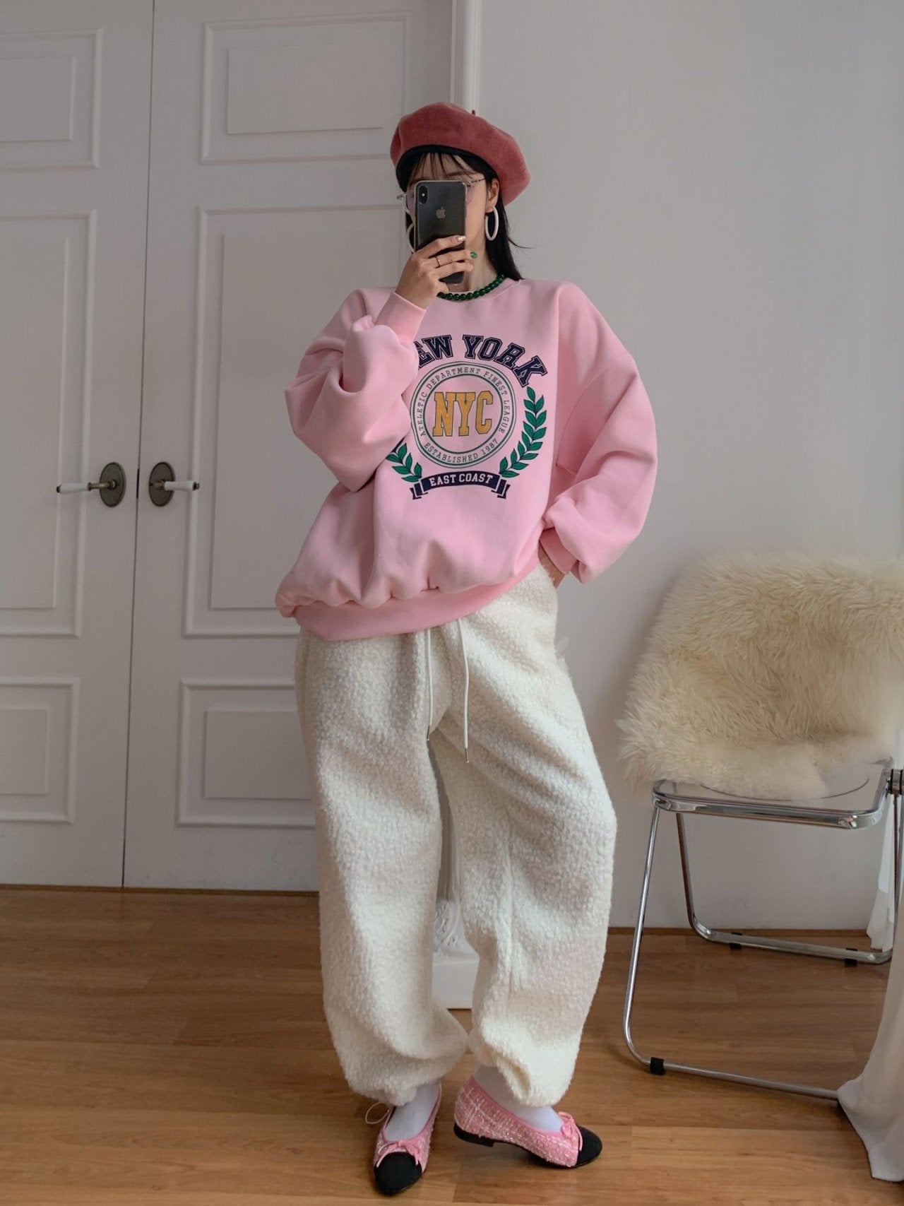 New York Graphic Oversized Sweatshirt – Made in Korea