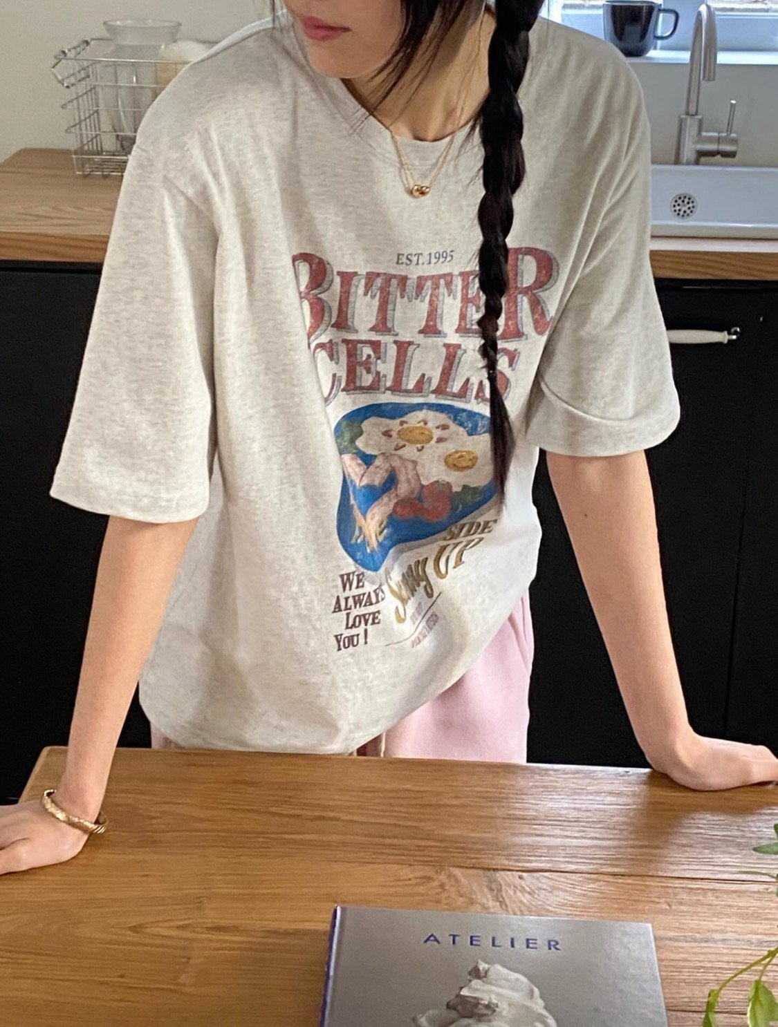 Bitter Cells Washed Cotton Lounge Tee Made in Korea