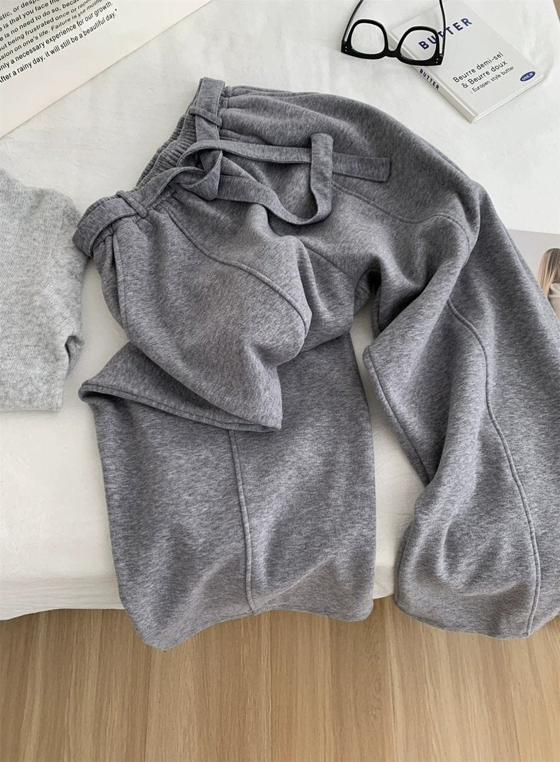 Luna Belted Wide Fleece Pants