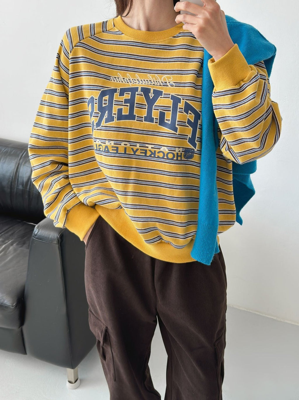 Philly Flyers Striped Cotton Sweatshirt