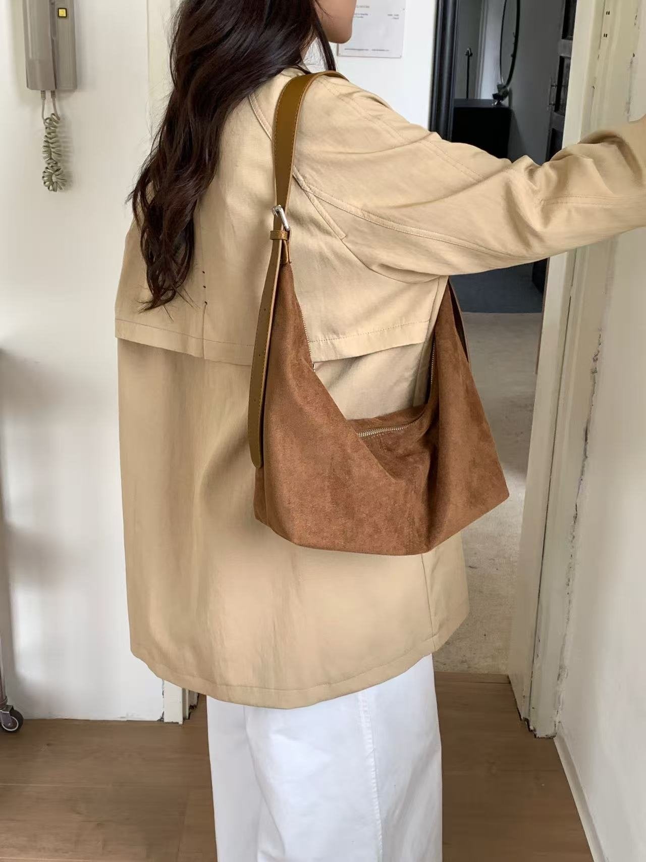 Rachel Soft Suede Daily Hobo Bag