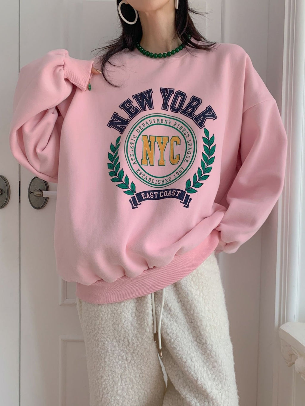 New York Graphic Oversized Sweatshirt – Made in Korea