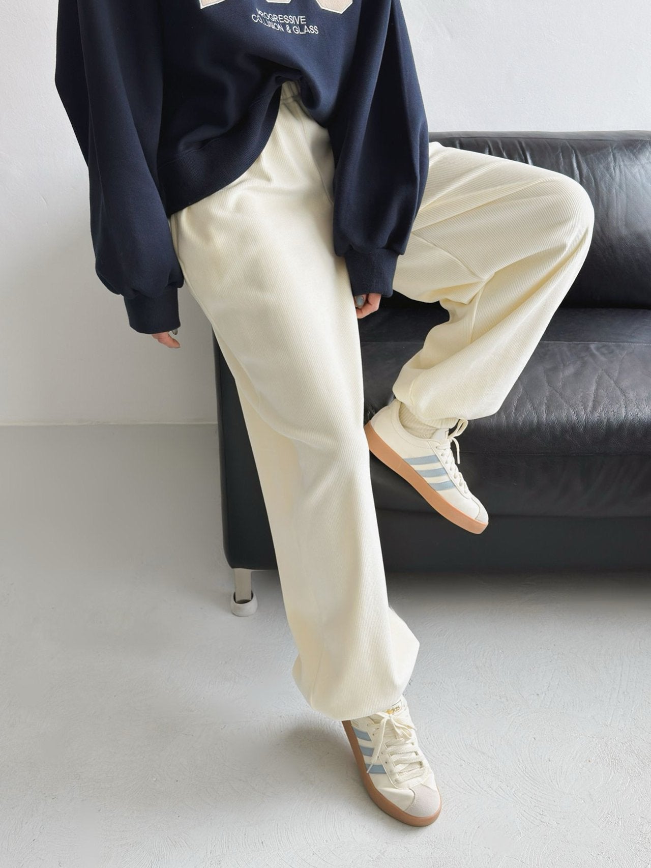 Velvet Minky Fleece-Lined Jogger Pants Big Size Overfit