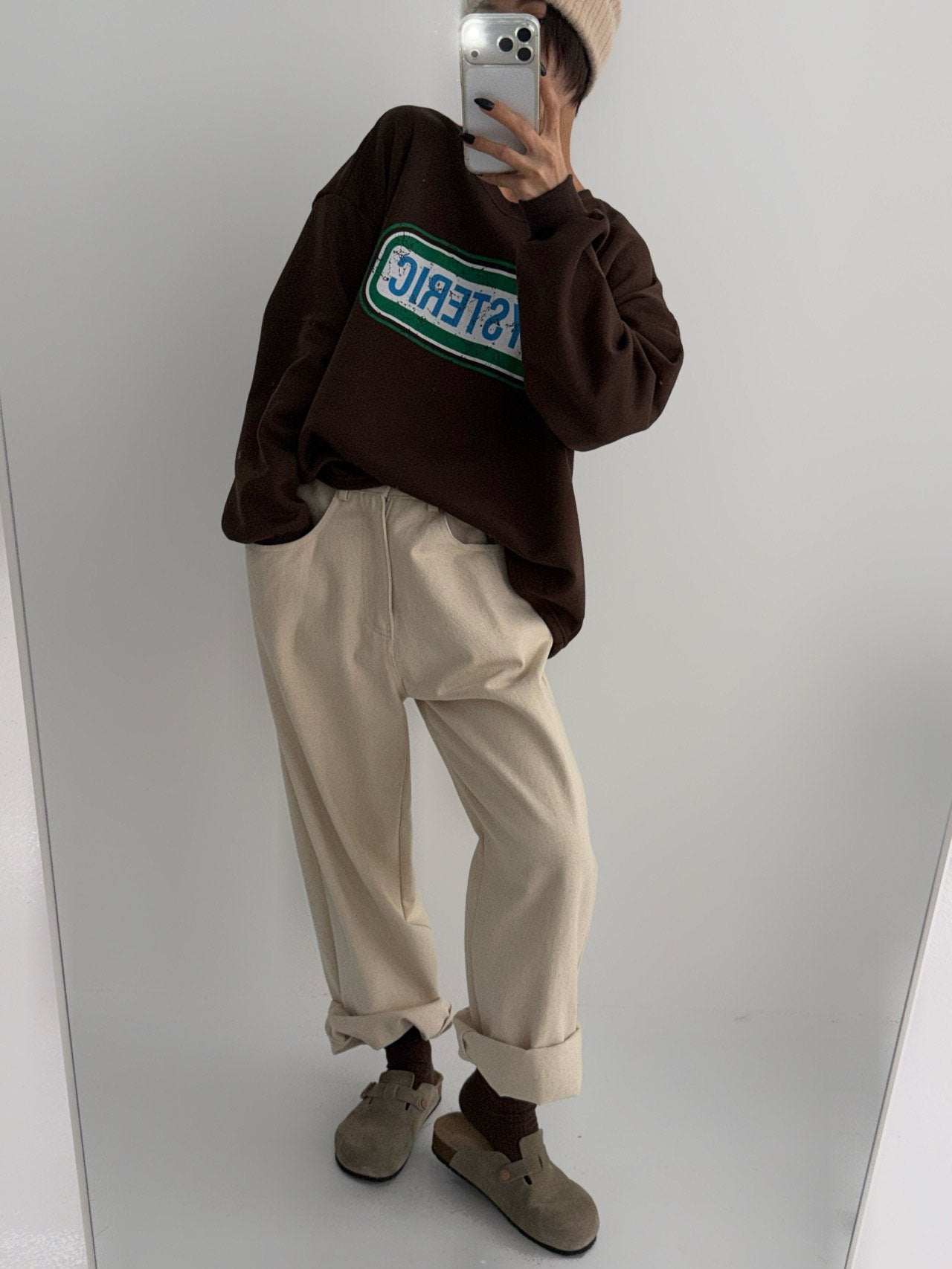 MYSTERIC Big-Size Overfit Sweatshirt