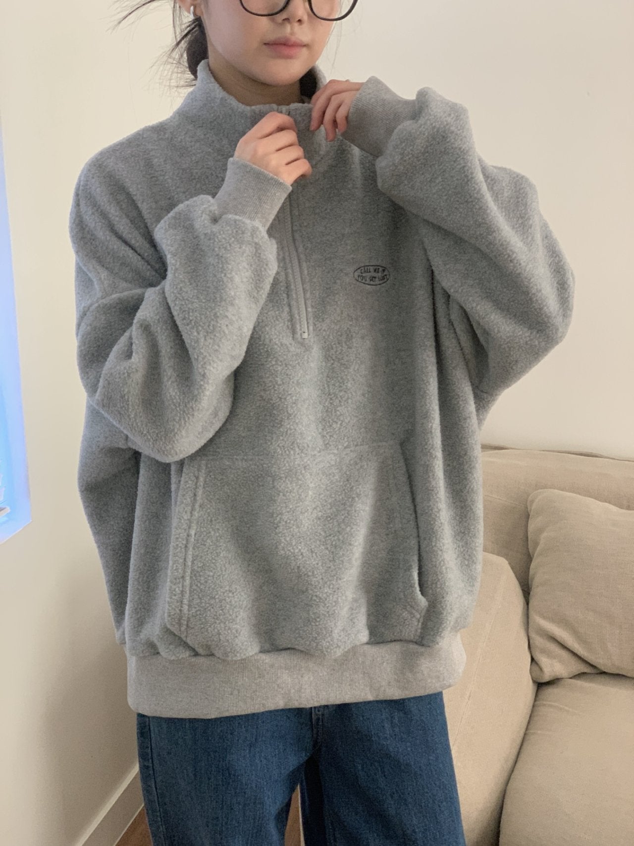 Call Me Half-Zip Fleece Pullover