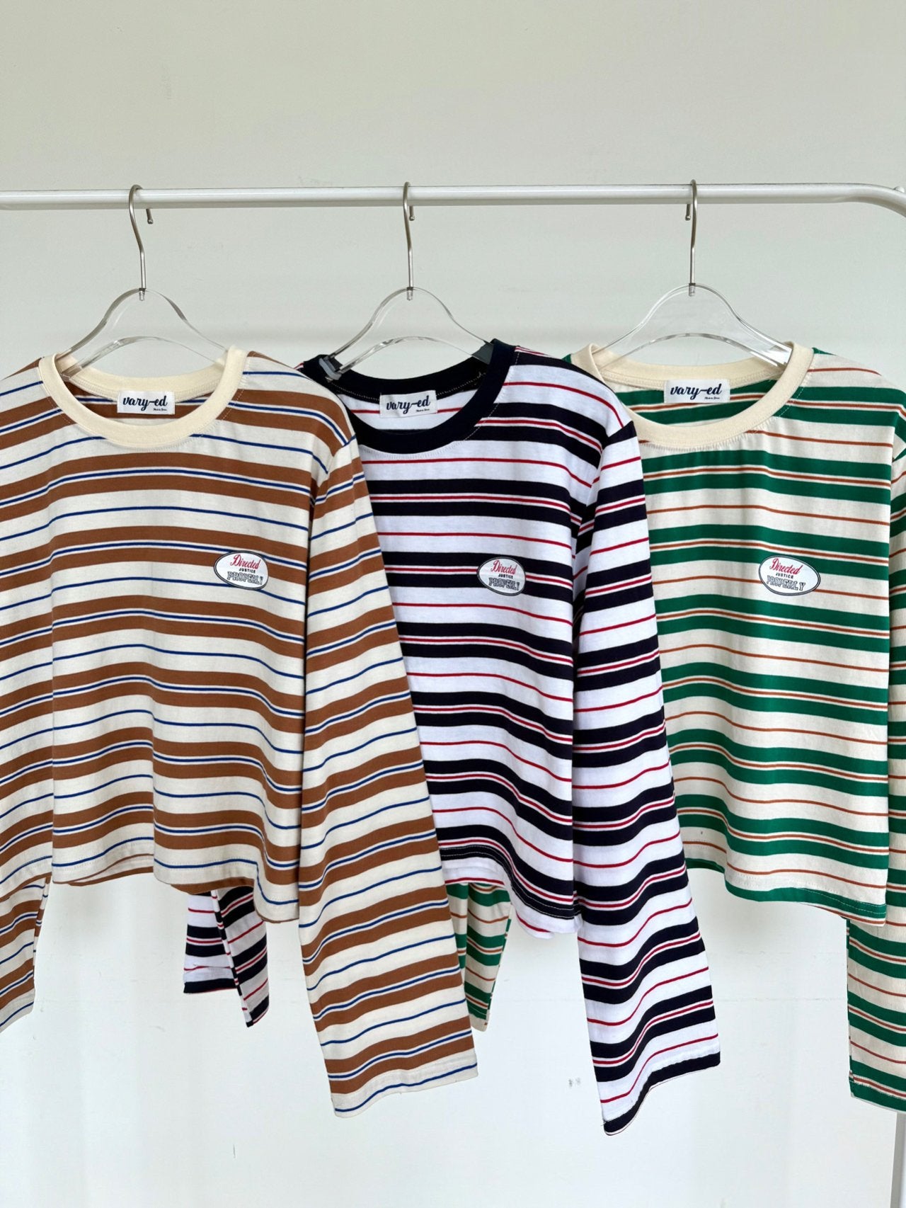Directed Stripe Long Sleeve Tee Made in Korea - Luckyplanetusa