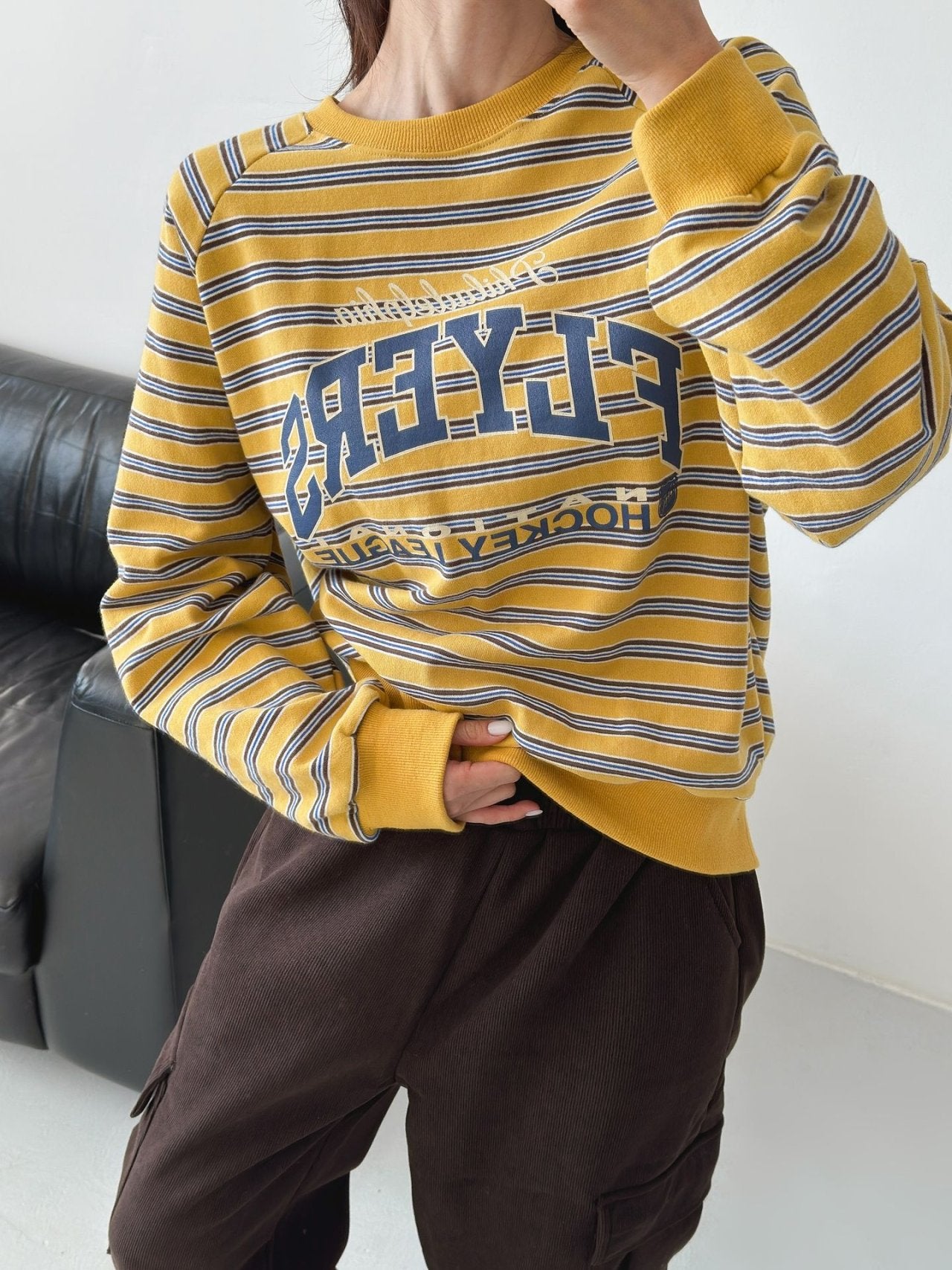 Philly Flyers Striped Cotton Sweatshirt