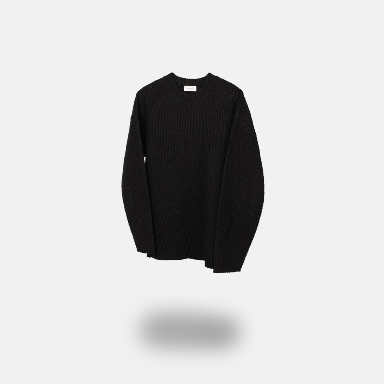 Embossed Good Day Graphic Heavy Knit Sweater Made in Korea