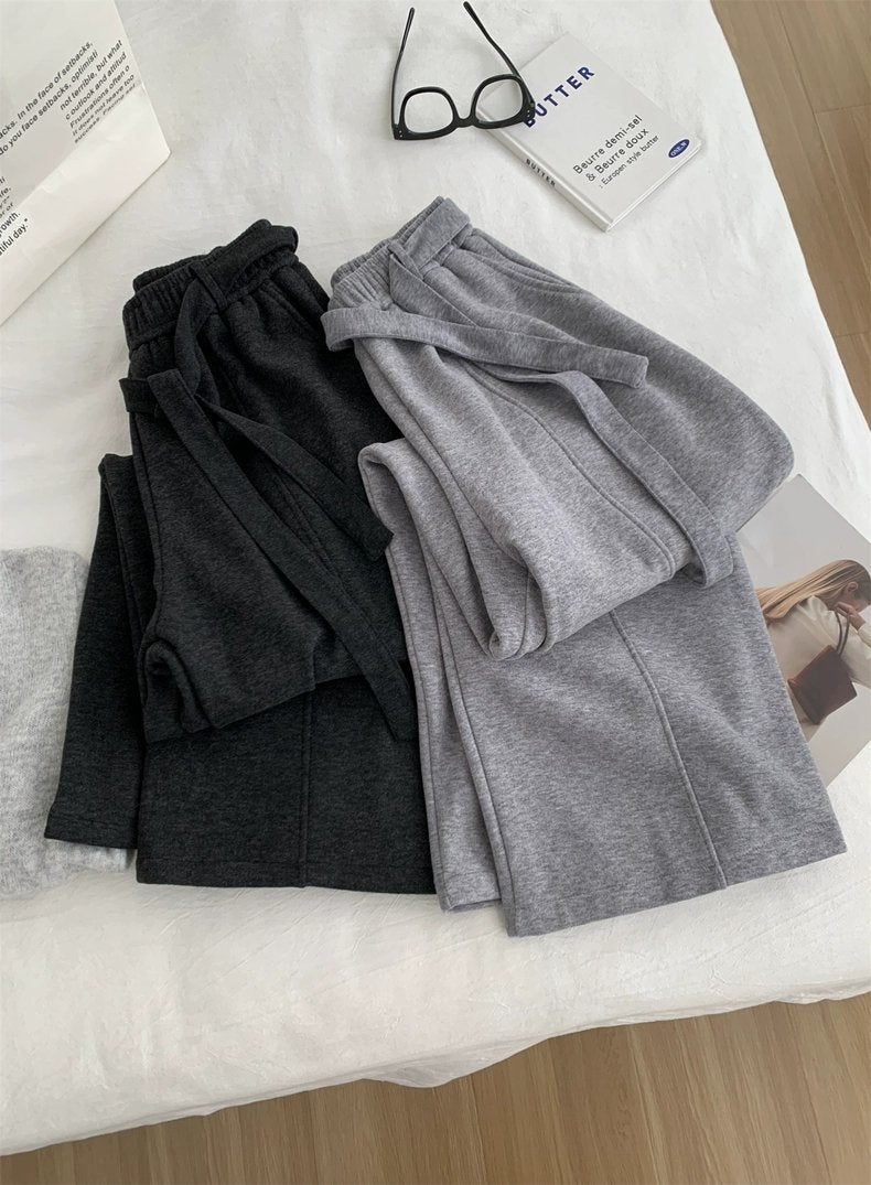 Luna Belted Wide Fleece Pants