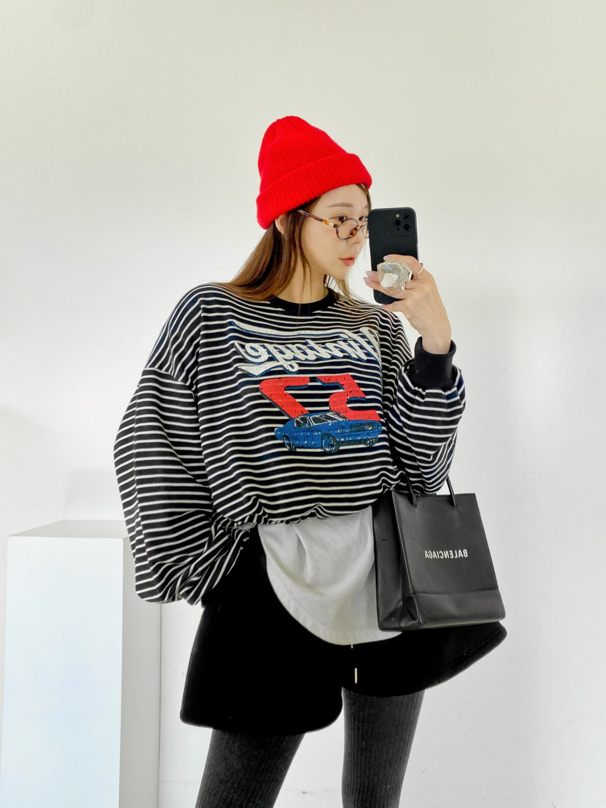 Vintage 52 Striped Drawstring Sweatshirt – Made in Korea - Luckyplanetusa