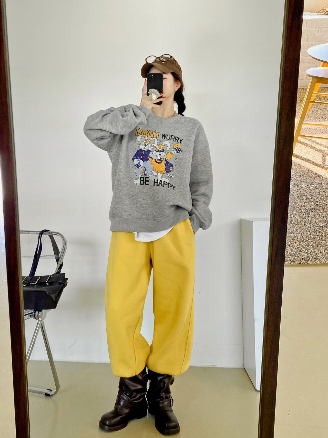 Don’t Worry Be Happy Dancing Bunny Sweatshirt