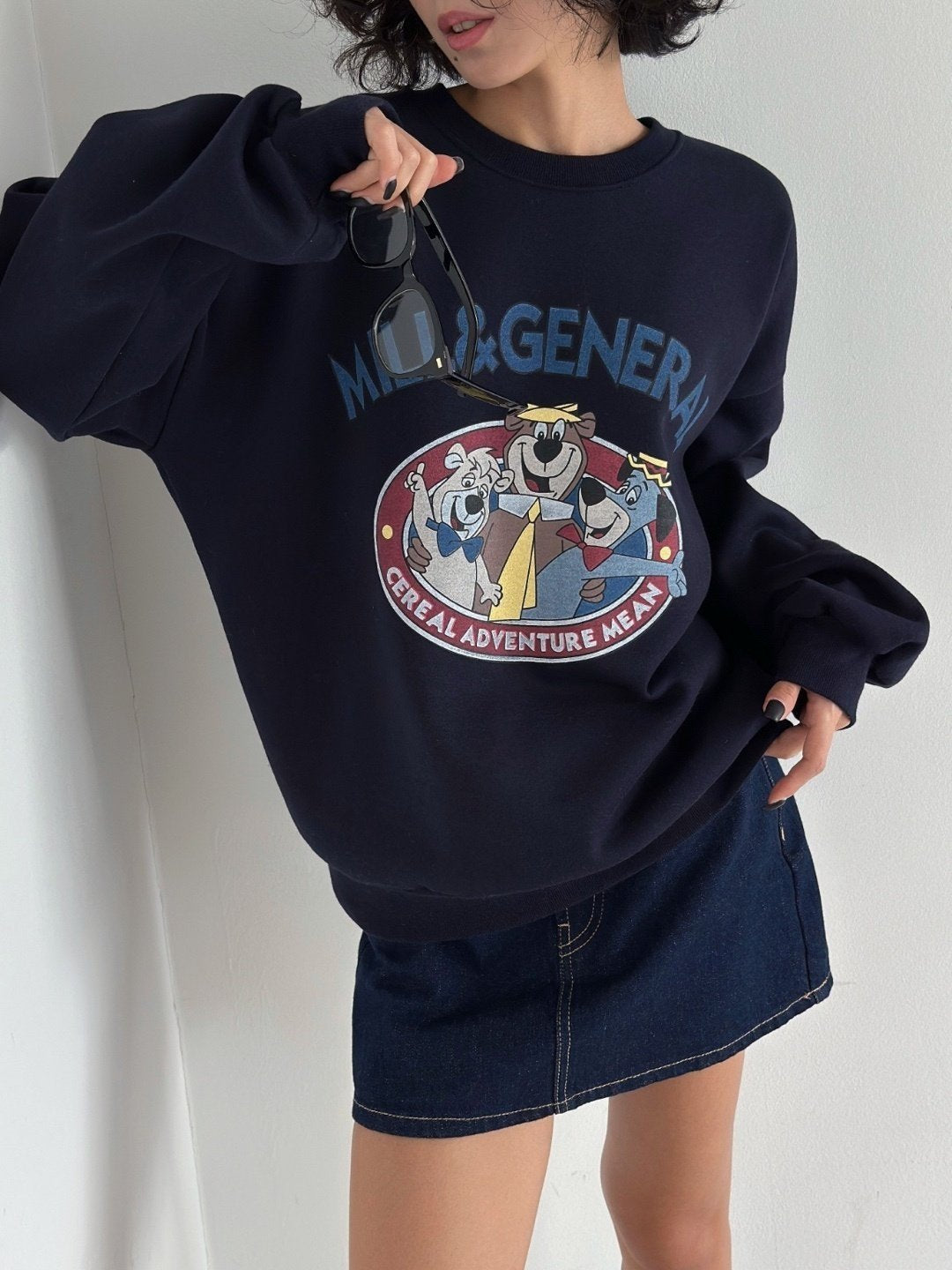 Mill & General Retro Cartoon Sweatshirt – Oversized Fit