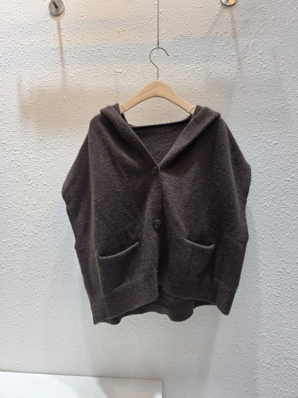 Amanda Hooded Knit Vest  Free Size Relaxed fit