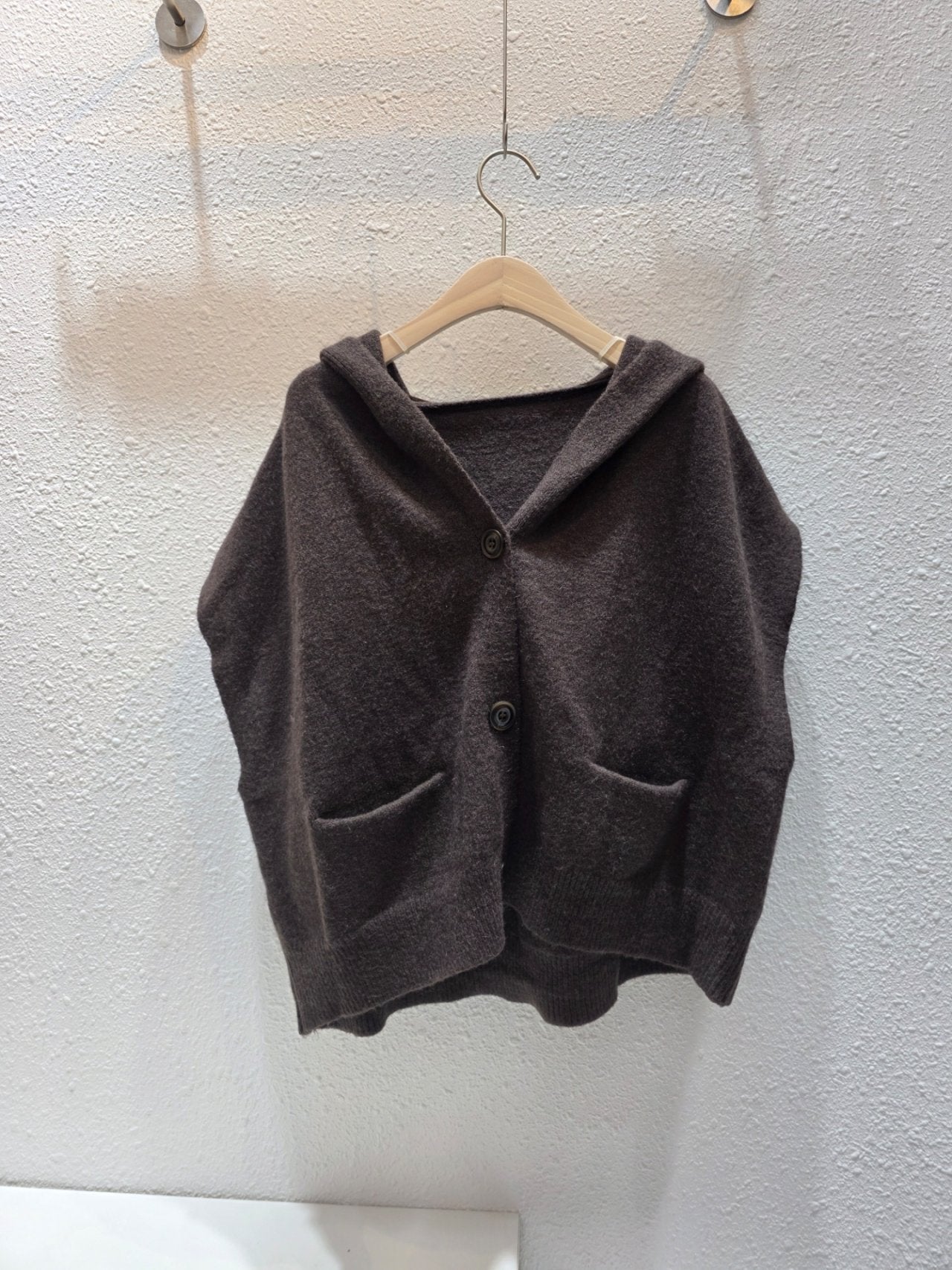 Amanda Hooded Knit Vest  Free Size Relaxed fit
