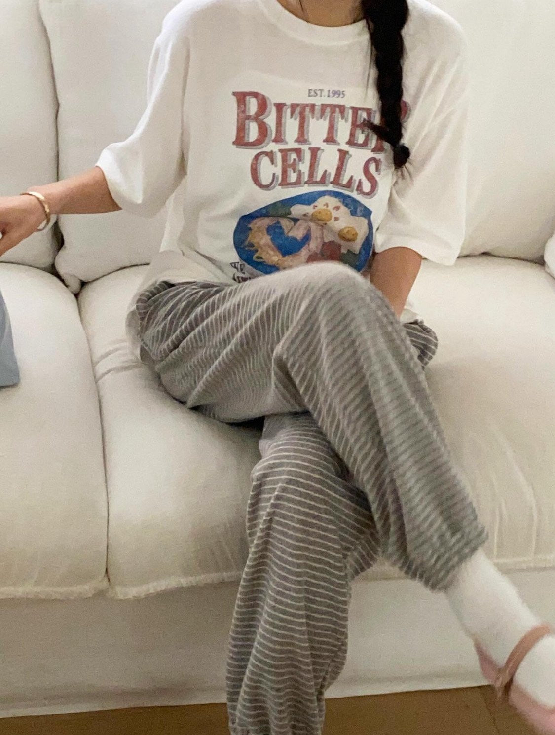 Bitter Cells Washed Cotton Lounge Tee Made in Korea