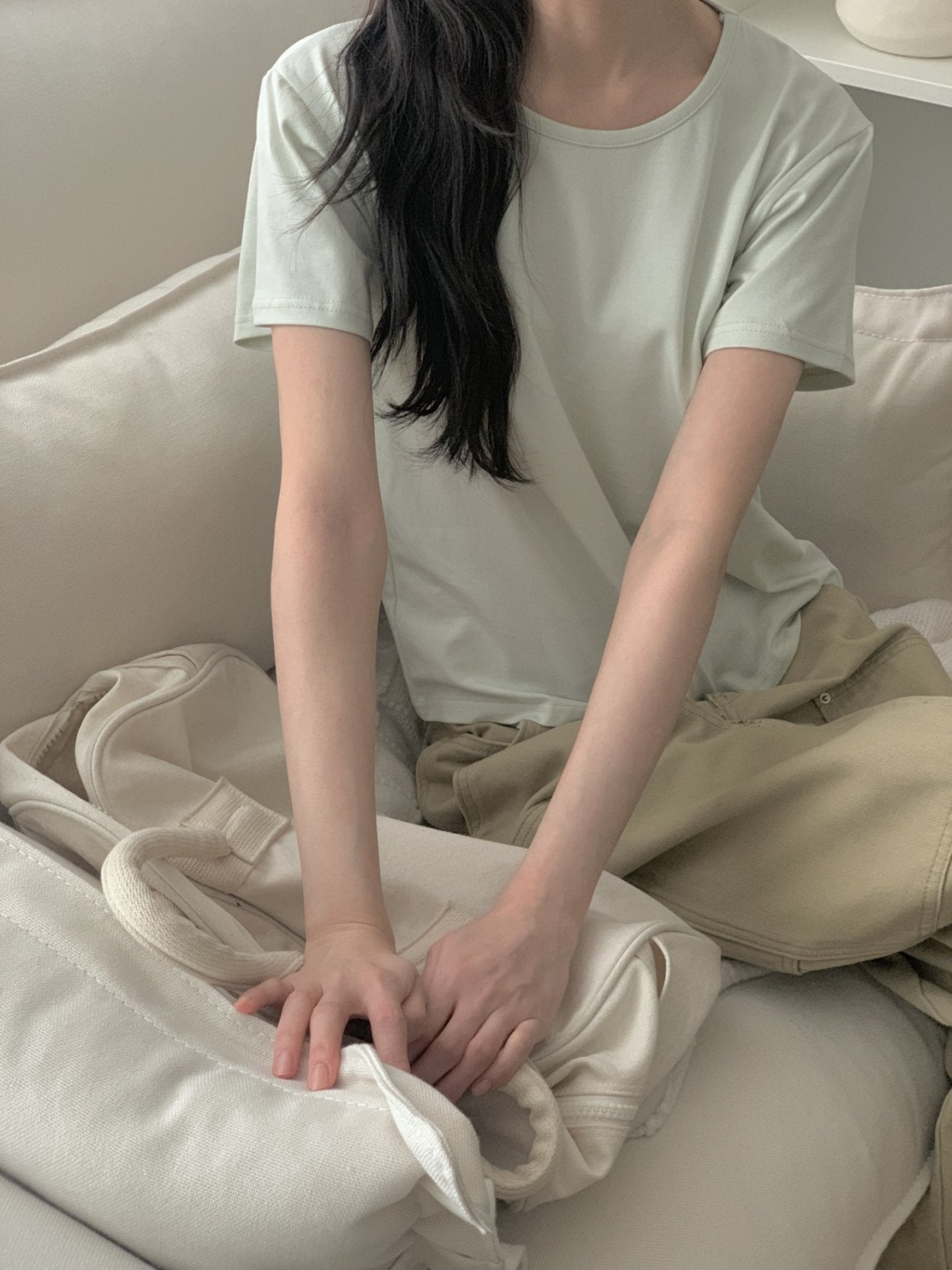 Soft Modal Basic Slim T-Shirt Made in Korea - Luckyplanetusa
