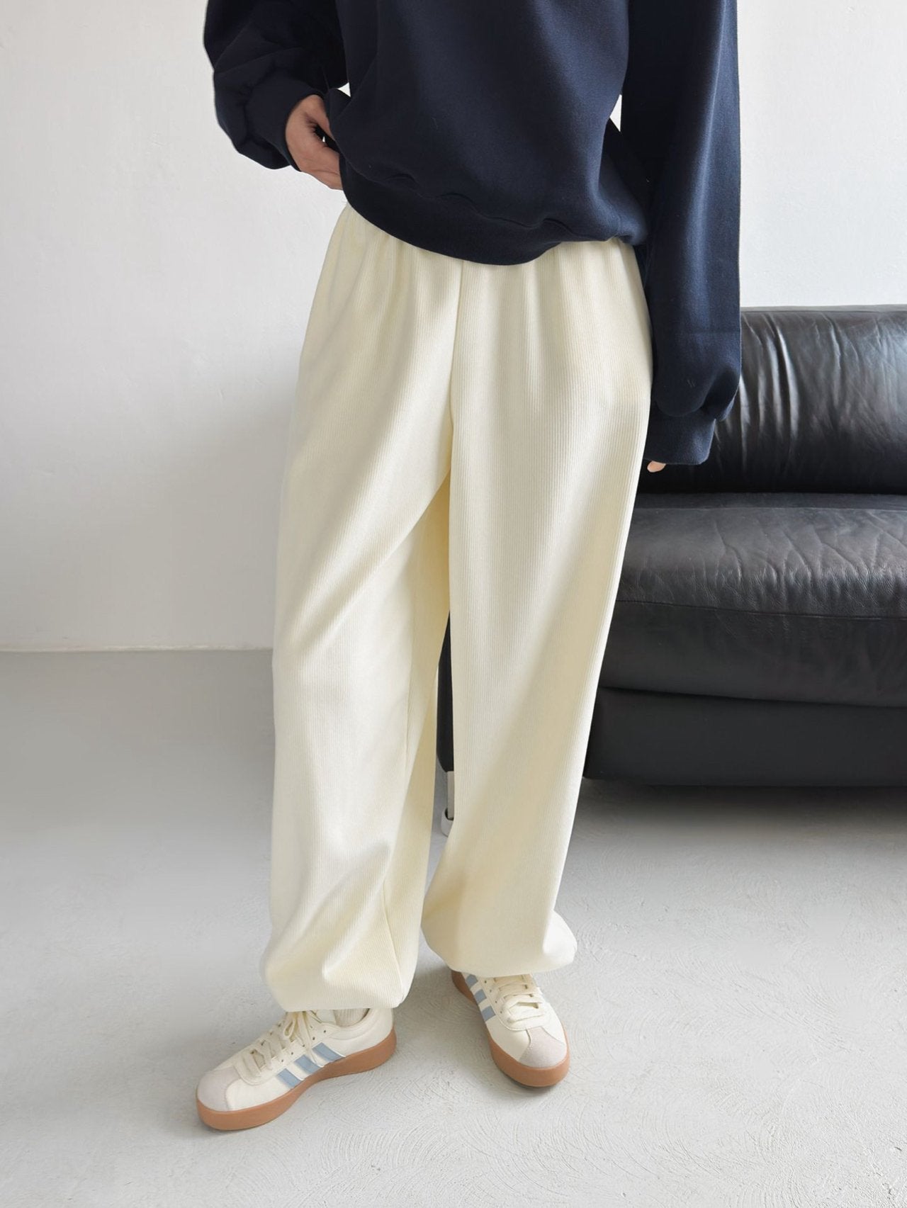 Velvet Minky Fleece-Lined Jogger Pants Big Size Overfit