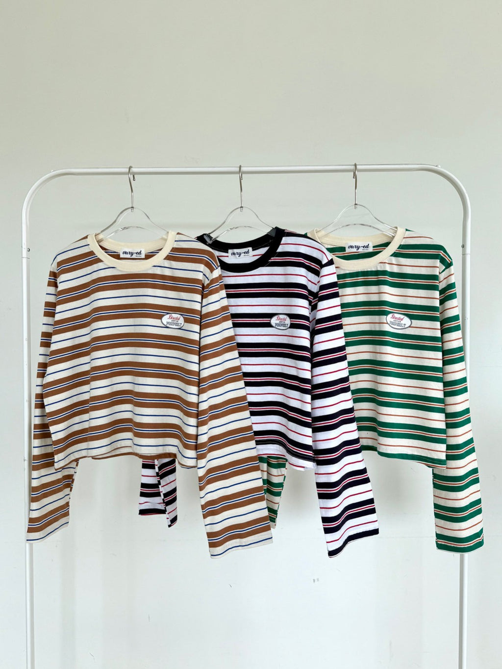 Directed Stripe Long Sleeve Tee Made in Korea - Luckyplanetusa
