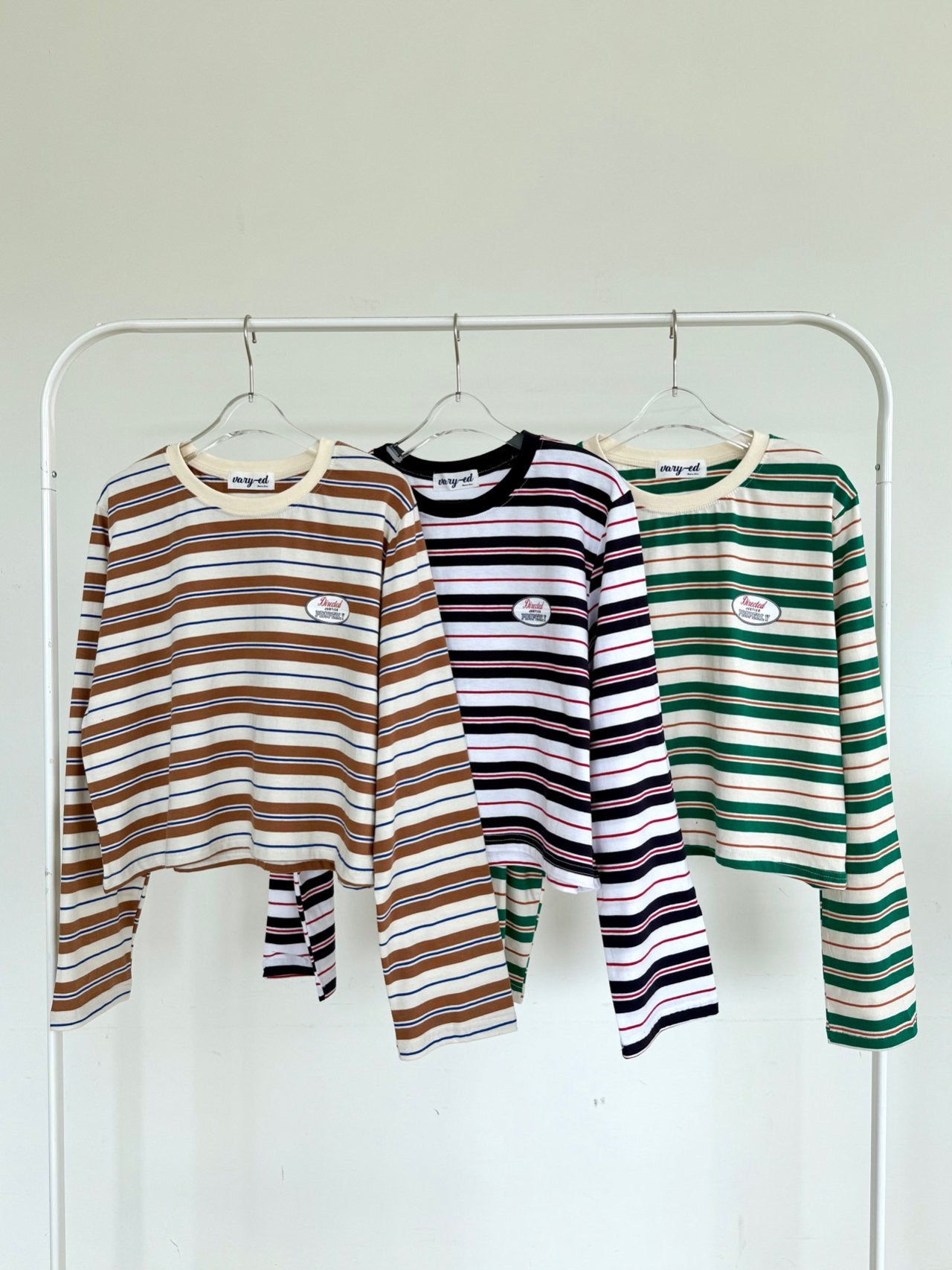 Directed Stripe Long Sleeve Tee Made in Korea - Luckyplanetusa