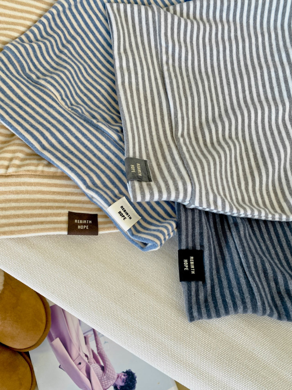 Soft Fleece-Lined Stripe Crop Tank – Made in Korea