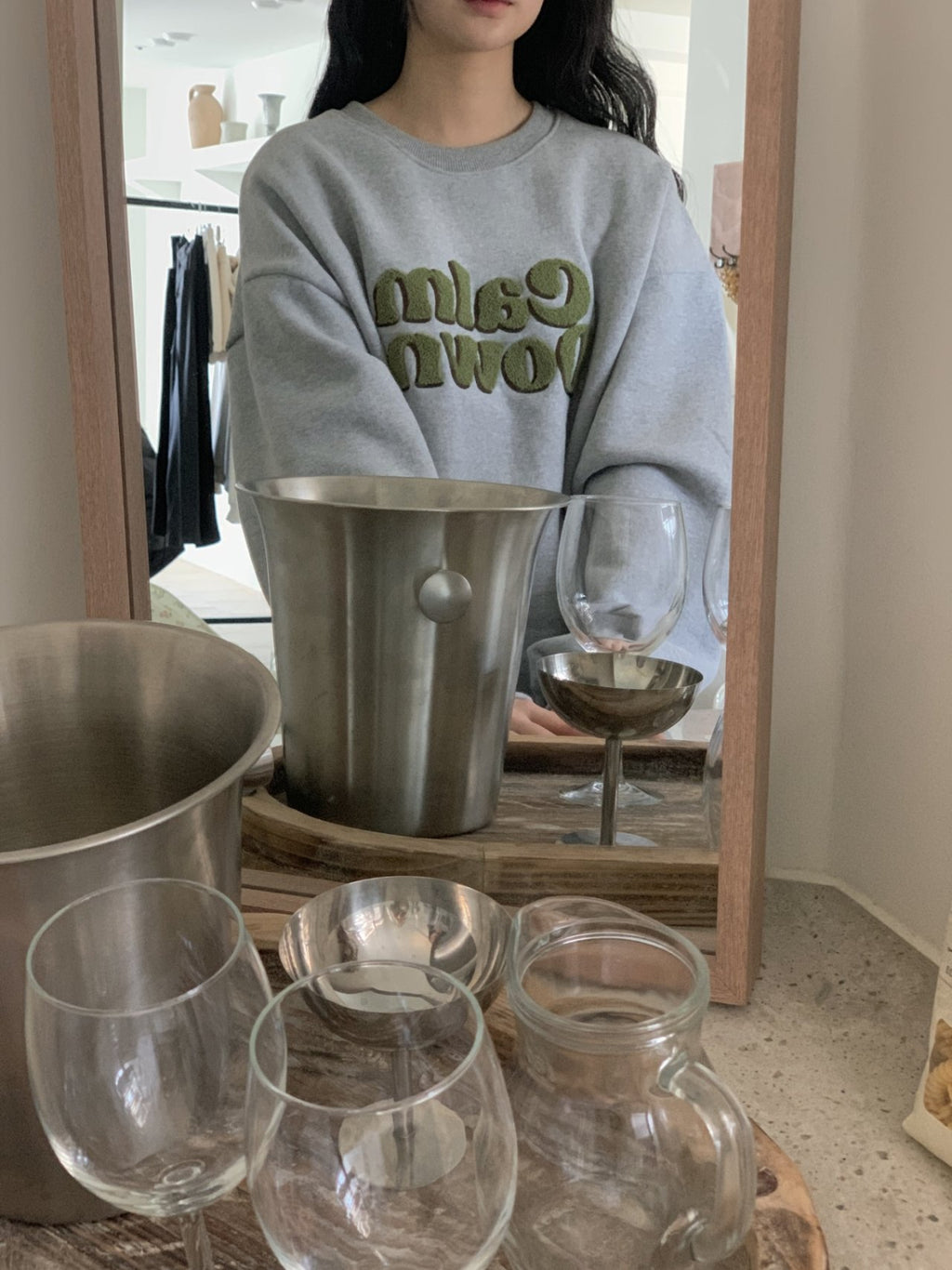 Calm Down Fleece-Lined Sweatshirt