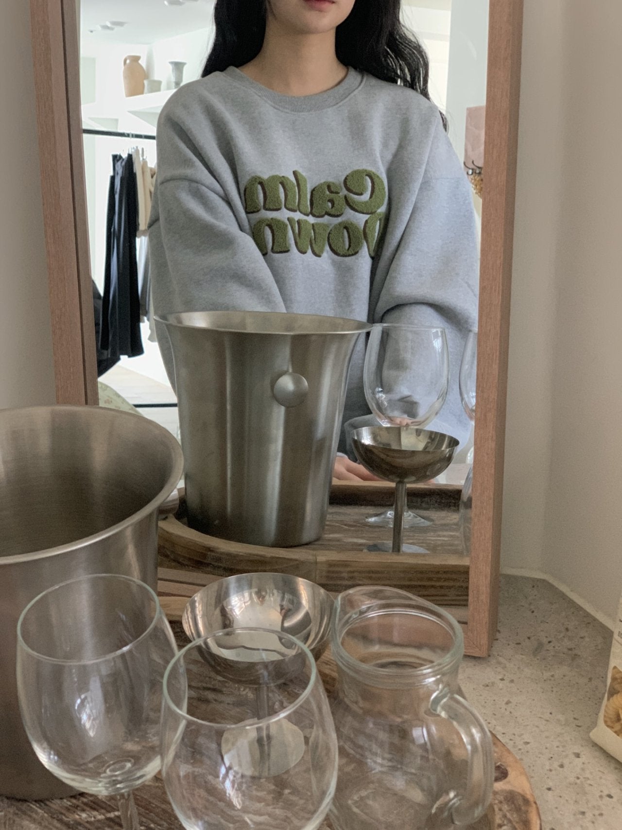Calm Down Fleece-Lined Sweatshirt