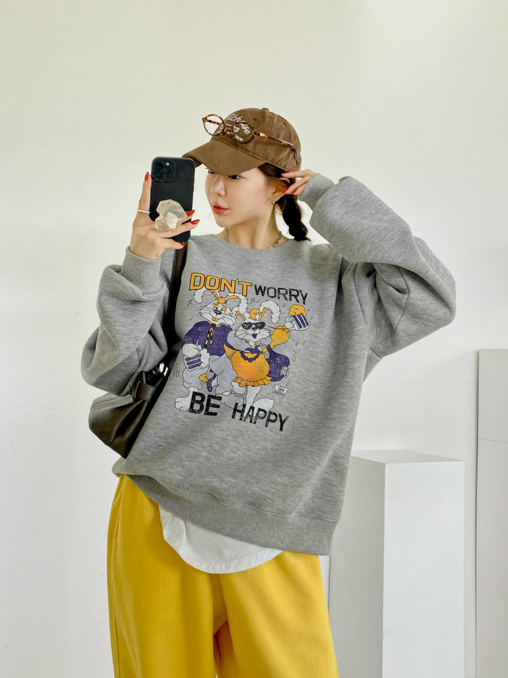 Don’t Worry Be Happy Dancing Bunny Sweatshirt