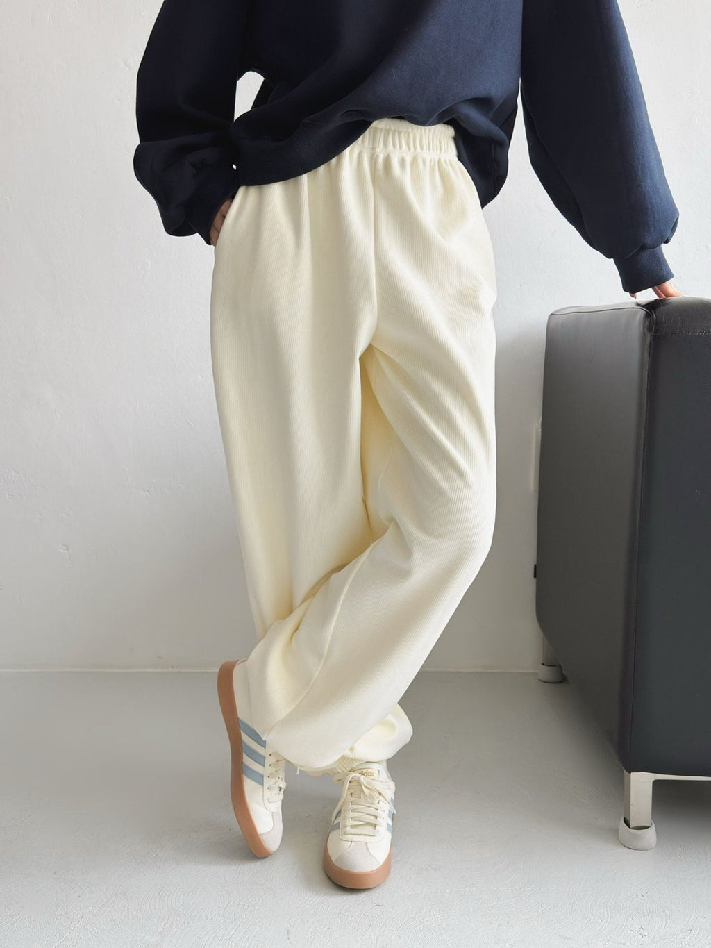 Velvet Minky Fleece-Lined Jogger Pants Big Size Overfit