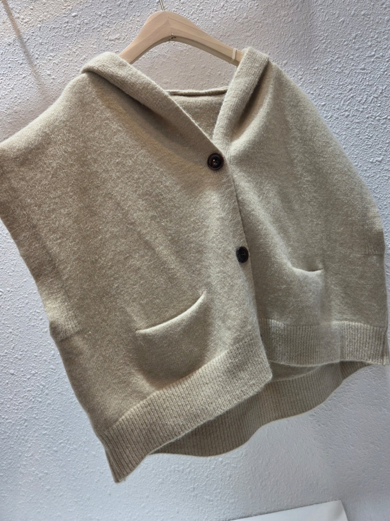 Amanda Hooded Knit Vest  Free Size Relaxed fit