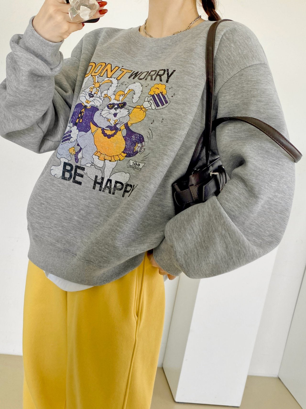 Don’t Worry Be Happy Dancing Bunny Sweatshirt